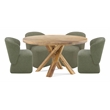 Parker House Crossings Downtown 60 In. Dining Table With 4 Upholstered Chairs