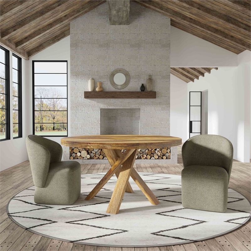 Parker House Crossings Downtown 60 In. Dining Table With 4 Upholstered Chairs