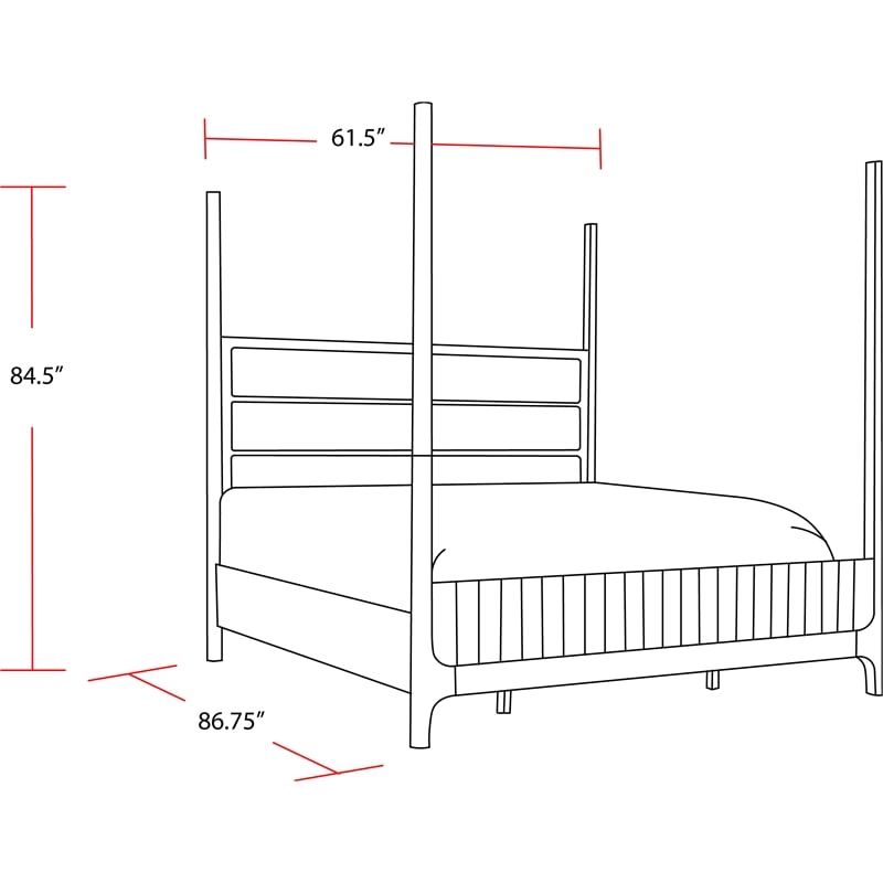 Parker House Escape Bedroom Queen 5/0 Poster Bed & Nightstand