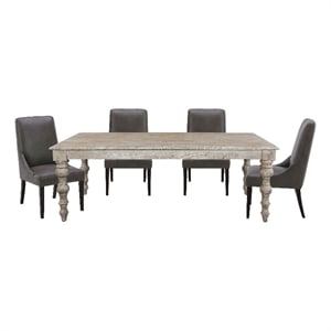 Parker House Crossings Eden 84 In. Dining Table With 4 Upholstered Chairs