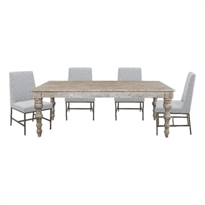 Parker House Crossings Eden 84 In. Dining Table With 4 Upholstered Chairs
