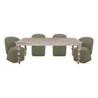 Parker House Crossings Eden 84 In. Dining Table With 4 Upholstered Chairs