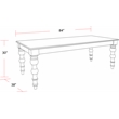 Parker House Crossings Eden 84 In. Dining Table With 4 Upholstered Chairs