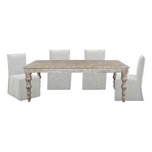 Parker House Crossings Eden 84 In. Dining Table With 4 Upholstered Chairs