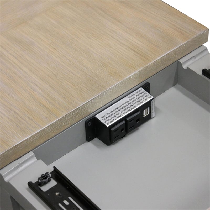 Parker House Americana Modern - Dove Cocktail Table with 2 Chairside Tables