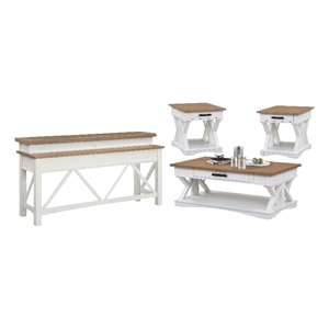Parker House Americana Modern Cotton Cocktail 2 End and Console Table