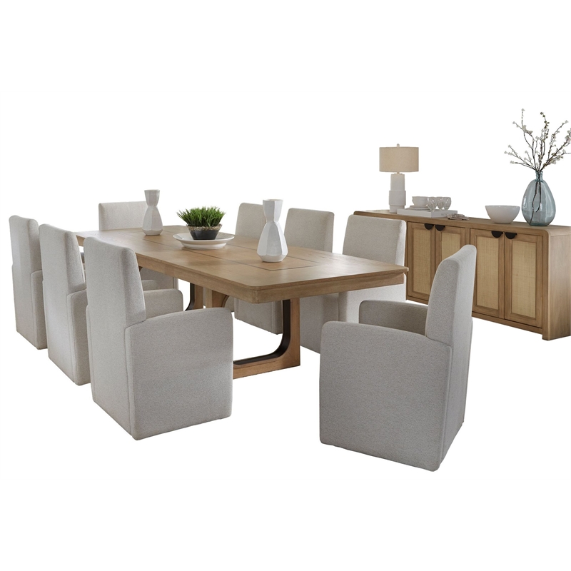 Parker House Escape - 84 Inch Dining Table with Console and 8 Caster Chairs
