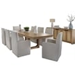 Parker House Escape - 84 Inch Dining Table with Console and 8 Caster Chairs