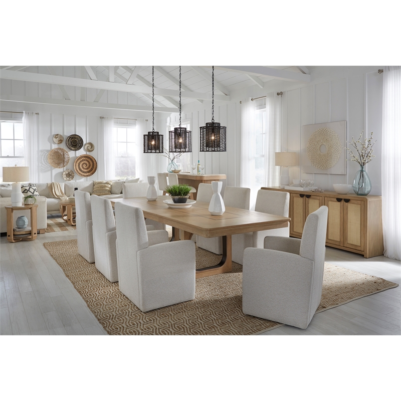 Parker House Escape - 84 Inch Dining Table with Console and 8 Caster Chairs