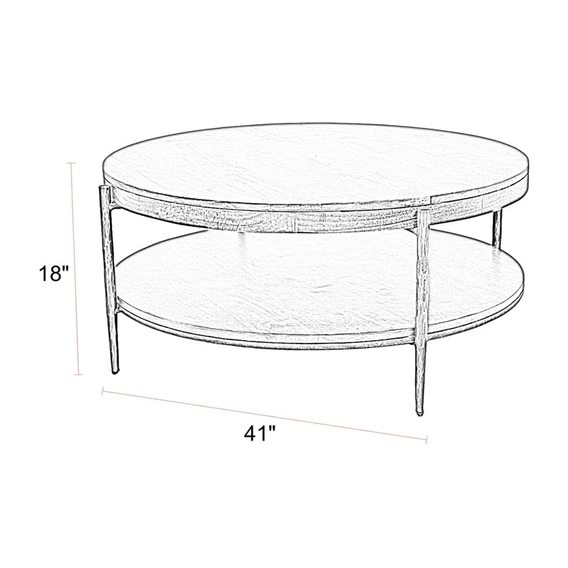 Parker House Bengal 41 Inch Round Cocktail Table with 2 End Tables