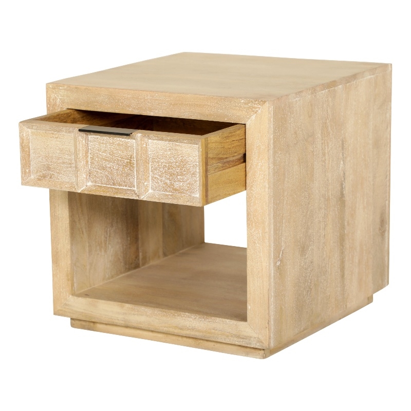 Parker House Laguna End Table in Bleached Natural Finish