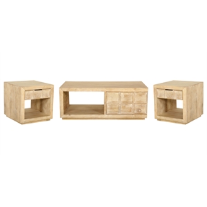 Parker House Laguna Rectangular Storage Cocktail Table with 2 End Table