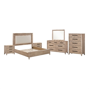 Parker House Breckenridge Queen Bed 2 Nightstands Dresser with Mirror and Chest