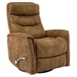 Parker Living Gemini Polyester Manual Swivel Glider Recliner in Autumn Brown