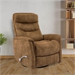 Parker Living Gemini Polyester Manual Swivel Glider Recliner in Autumn Brown