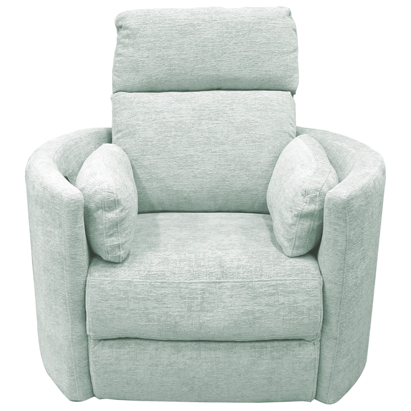 Parker Living Radius Polyester Power Swivel Glider Recliner in Windstream Green