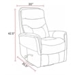 Parker Living Gemini Leather Manual Swivel Glider Recliner in Brown