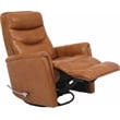 Parker Living Gemini Leather Manual Swivel Glider Recliner in Brown