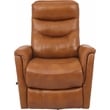 Parker Living Gemini Leather Manual Swivel Glider Recliner in Brown