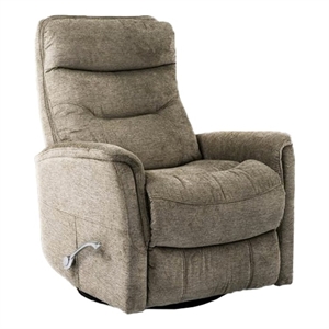 Parker Living Gemini Polyester Manual Swivel Glider Recliner in Heather Brown