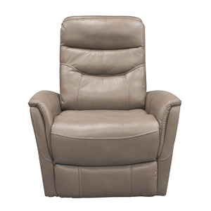 Parker Living Gemini Polyester/PU Manual Swivel Glider Recliner in Linen Brown