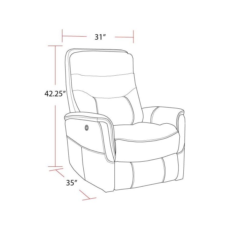 Parker Living Gemini Polyester/PU Power Swivel Glider Recliner in Flint Gray