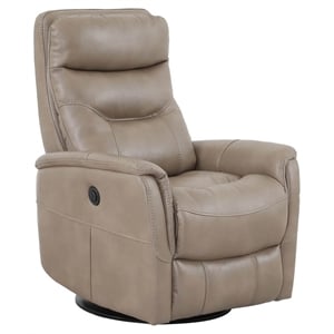 parker living gemini polyester/pu power swivel glider recliner