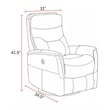 Parker Living Gemini Polyester/PU Power Swivel Glider Recliner in Truffle Brown