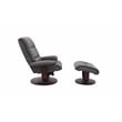 Parker Living Knight Leather Manual Reclining Swivel Chair and Ottoman in Gray