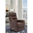 Parker Living Gemini Leather Manual Swivel Glider Recliner in Chocolate