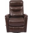 Parker Living Gemini Leather Manual Swivel Glider Recliner in Chocolate