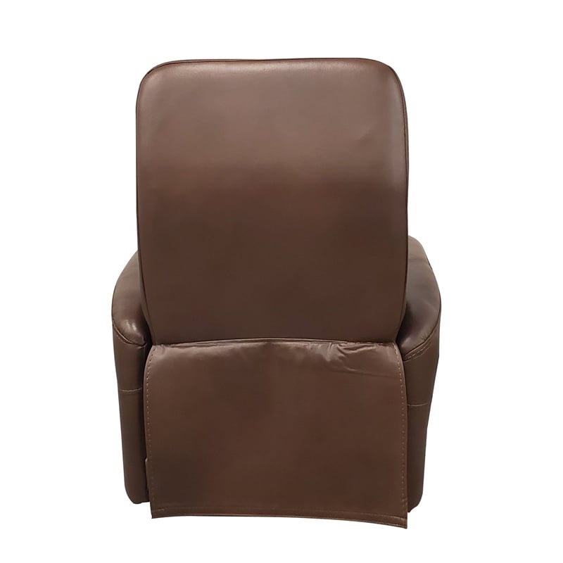 Parker Living Gemini Leather Manual Swivel Glider Recliner in Chocolate