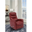 Parker Living Gemini Leather Manual Swivel Glider Recliner in Red