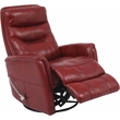 Parker Living Gemini Leather Manual Swivel Glider Recliner in Red