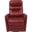 Parker Living Gemini Leather Manual Swivel Glider Recliner in Red