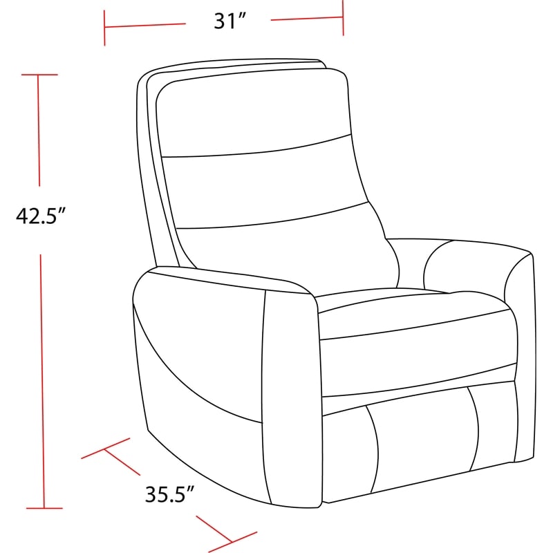 Parker Living Hercules Polyester/PU Manual Swivel Glider Recliner in Chocolate