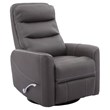 Parker Living Hercules Polyester/PU Manual Swivel Glider Recliner in Haze Brown