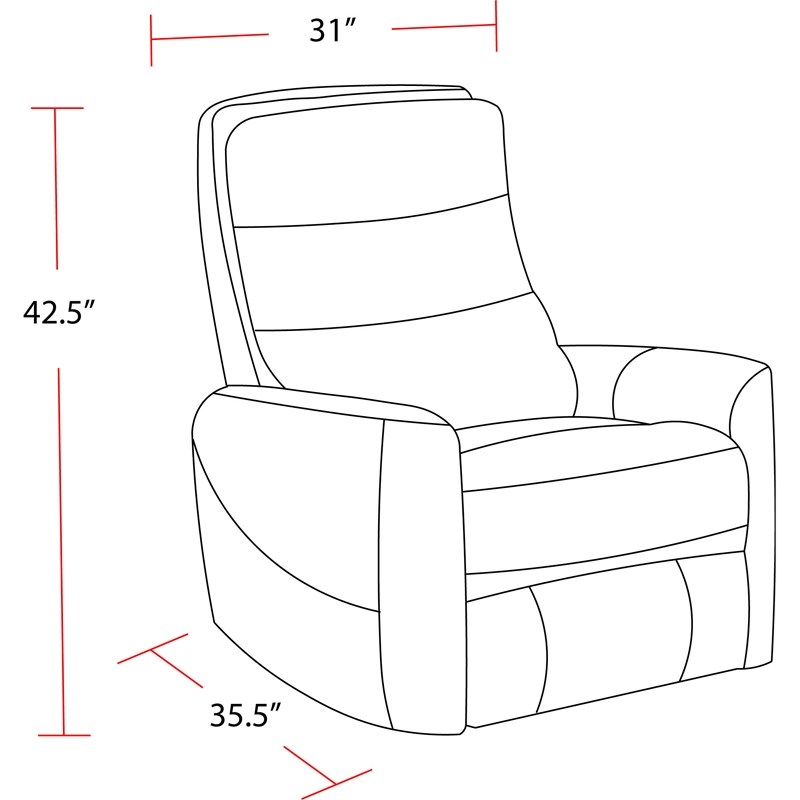 Parker Living Hercules Polyester/PU Manual Swivel Glider Recliner in Haze Brown