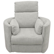 Parker Living Radius Polyester Power Swivel Glider Recliner in Mineral White