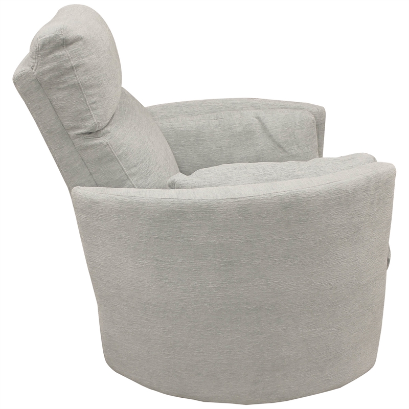 Parker Living Radius Polyester Power Swivel Glider Recliner in Mineral White