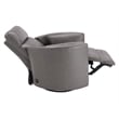 Parker Living Radius Leather Power Cordless Swivel Glider Recliner in Gray