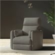 Parker Living Radius Leather Power Cordless Swivel Glider Recliner in Gray