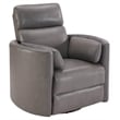 Parker Living Radius Leather Power Cordless Swivel Glider Recliner in Gray