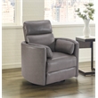 Parker Living Radius Leather Power Cordless Swivel Glider Recliner in Gray