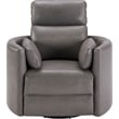 Parker Living Radius Leather Power Cordless Swivel Glider Recliner in Gray
