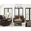 Parker Living Vail Transitional Leather Power Sofa in Burnt Sienna