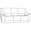 Parker Living Vail Transitional Leather Power Sofa in Burnt Sienna