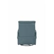 Parker Living Carnegie Leather Power Cordless Swivel Glider Recliner in Blue