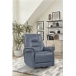 Parker Living Carnegie Leather Power Cordless Swivel Glider Recliner in Blue