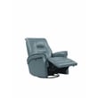 Parker Living Carnegie Leather Power Cordless Swivel Glider Recliner in Blue